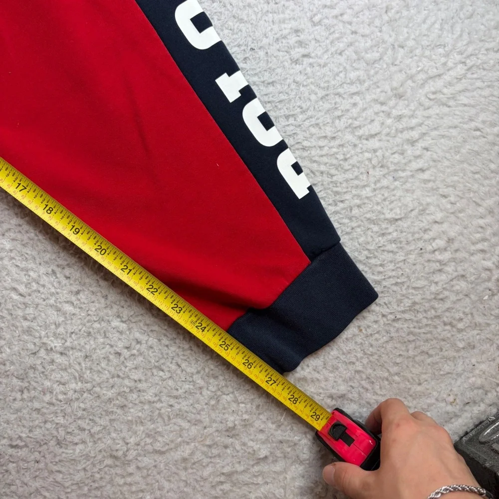 Polo Ralph Lauren Mens Red Navy Blue Logo Graphic Joggers Sweatpants Large